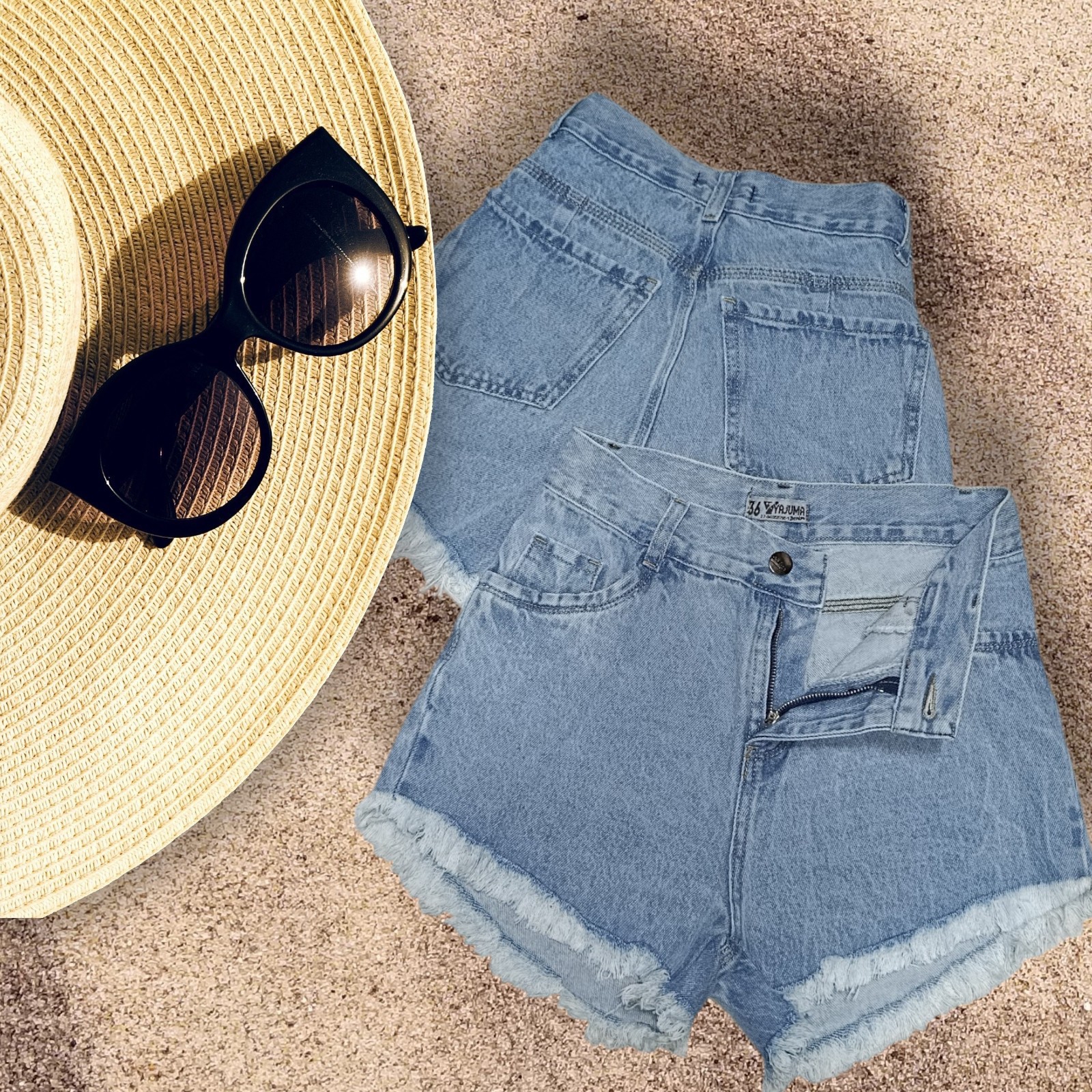 Shorts Playeros Celeste Nevado - Imagen 3