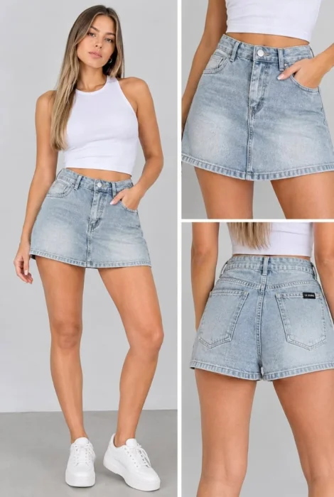 Short Pollera Elastizado Oxido