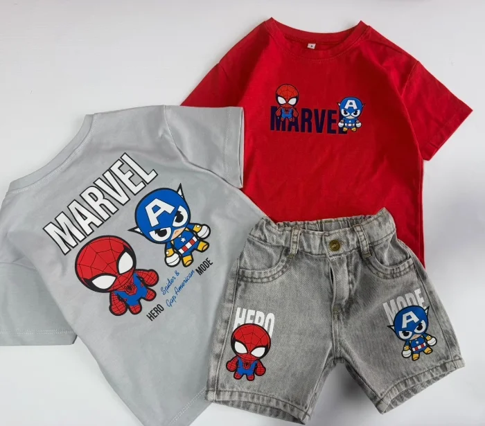 Remera Marvel Hero (doble Estampado)