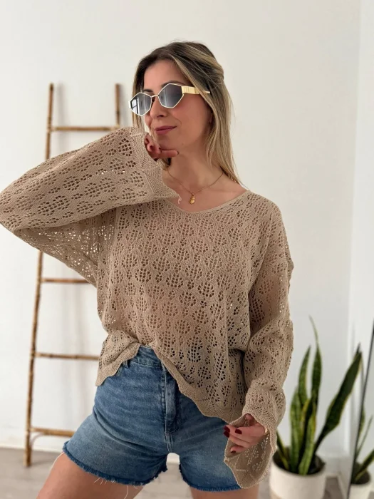 Sweater Calado Oxford