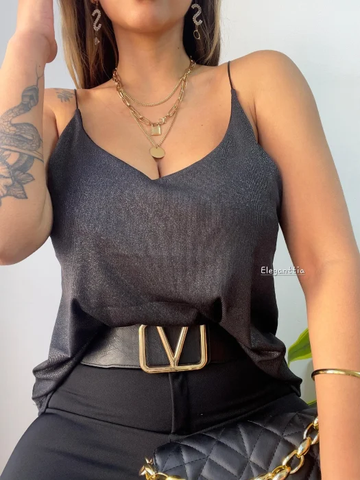 Musculosa Bretel Brillo