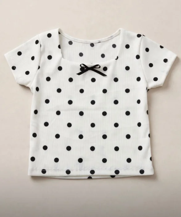 Remera Moñito Lunares