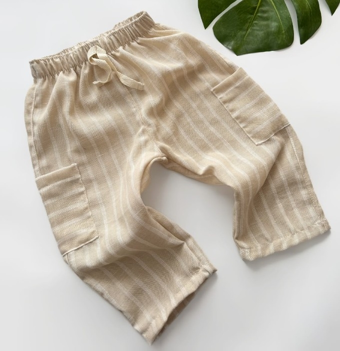 Pantalón Lino Rayado - Imagen 3