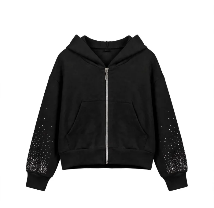 Campera Rustico Peinado con Strass