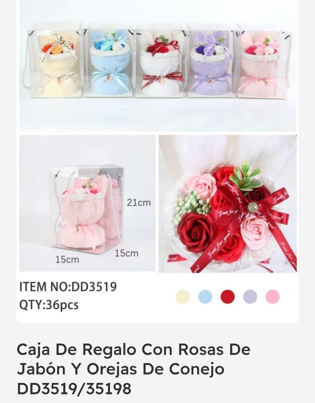 Caja de Regalocon Ramo de Rosas de Jabon - Imagen 2