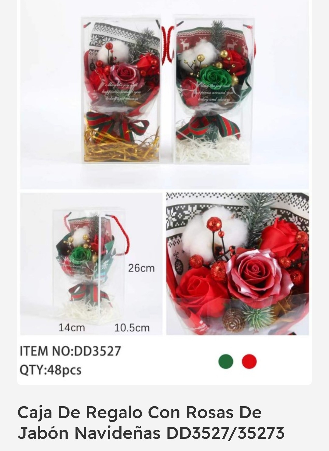 Caja de Regalo con Rami y Rosas de Jabon - Imagen 2