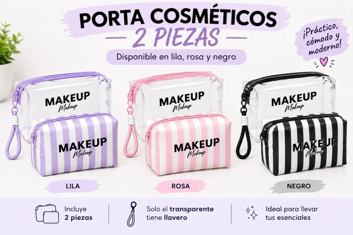 Porta Cosméticos de 2 Piezas