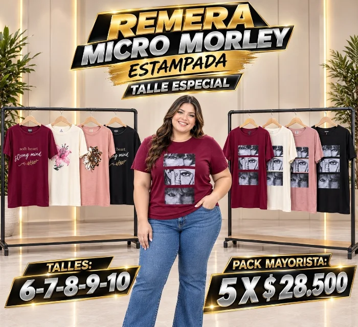 Remera Micro Morley Talles Especiales