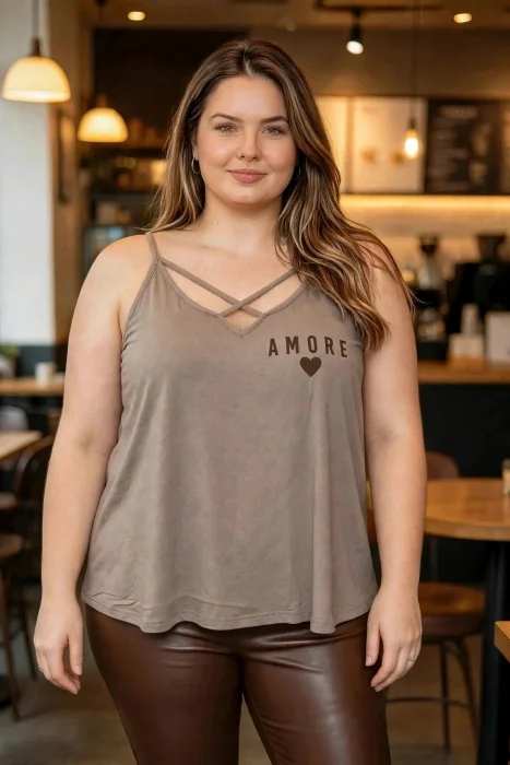 Musculosa Semievase Amore