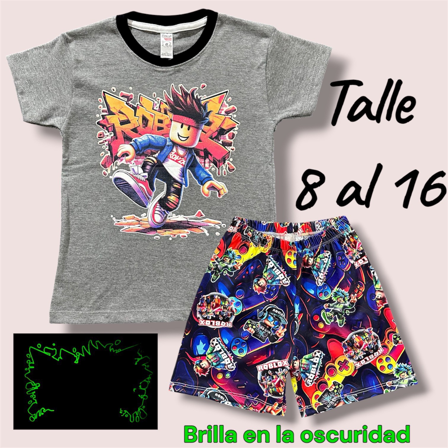 Pijama Roblox con Brillo en la Oscuridad - Imagen 2