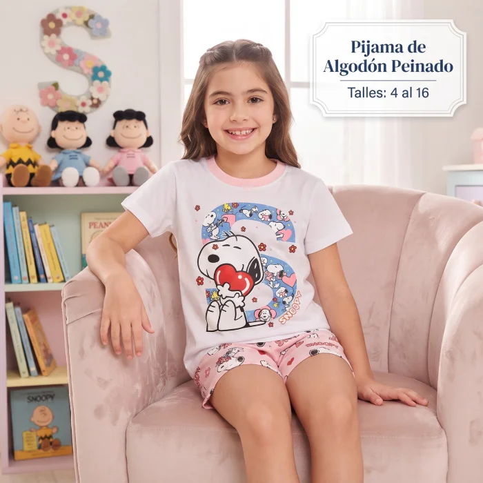 Pijama Snoopy con Brillo en la Oscuridad