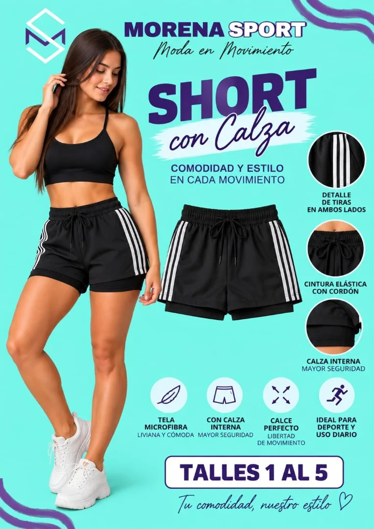 Short Microfibra con Calza - Imagen 1