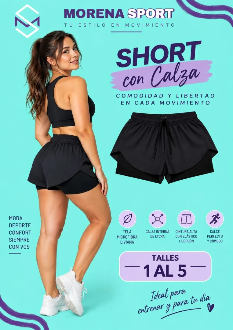 Short Microfibra con Calza - Imagen 1