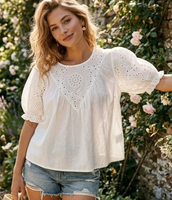 Blusa Voile Brodery M.princesa
