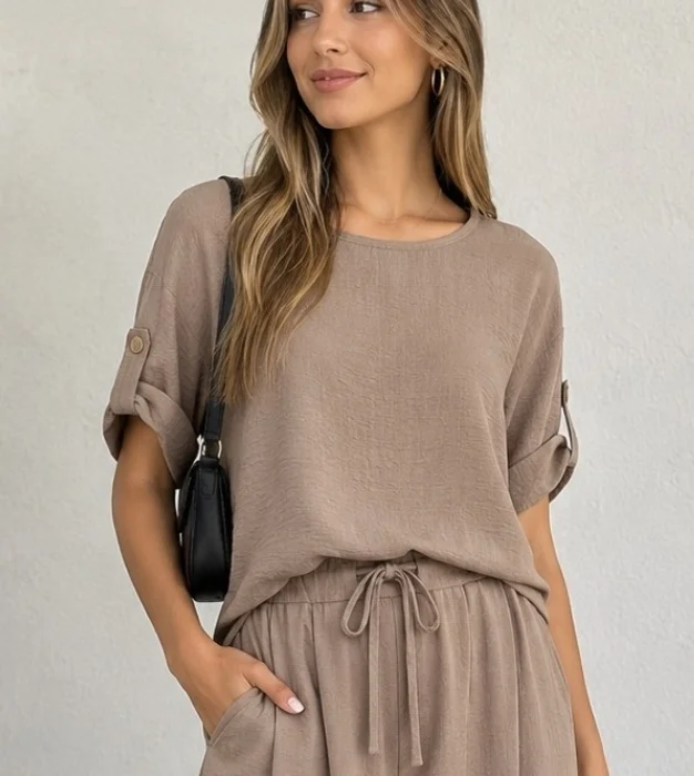 Blusa Cey C/botón Manga