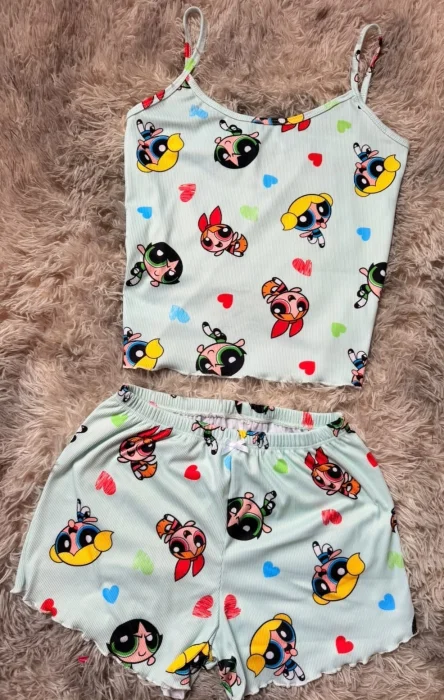 Pijama Conjunto 2 Piezas Gruñoncito, Stitch, Chicas Superpoderosas