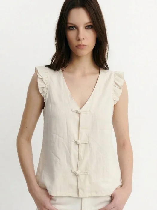 (cd4822) Blusa Napoleon Lino