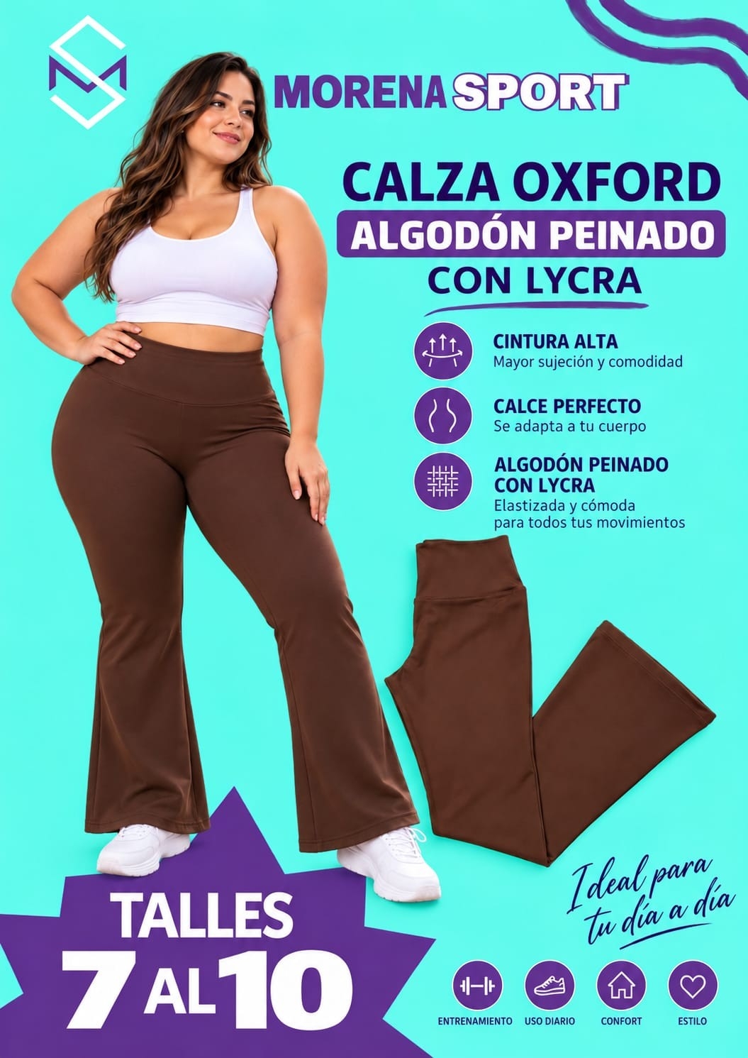 Calza Oxford Algodón Peinado con Lycra - Imagen 1