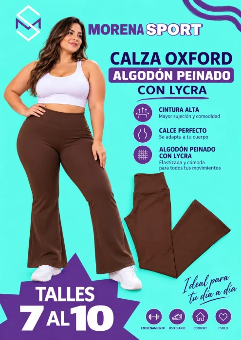 Calza Oxford Algodón Peinado con Lycra