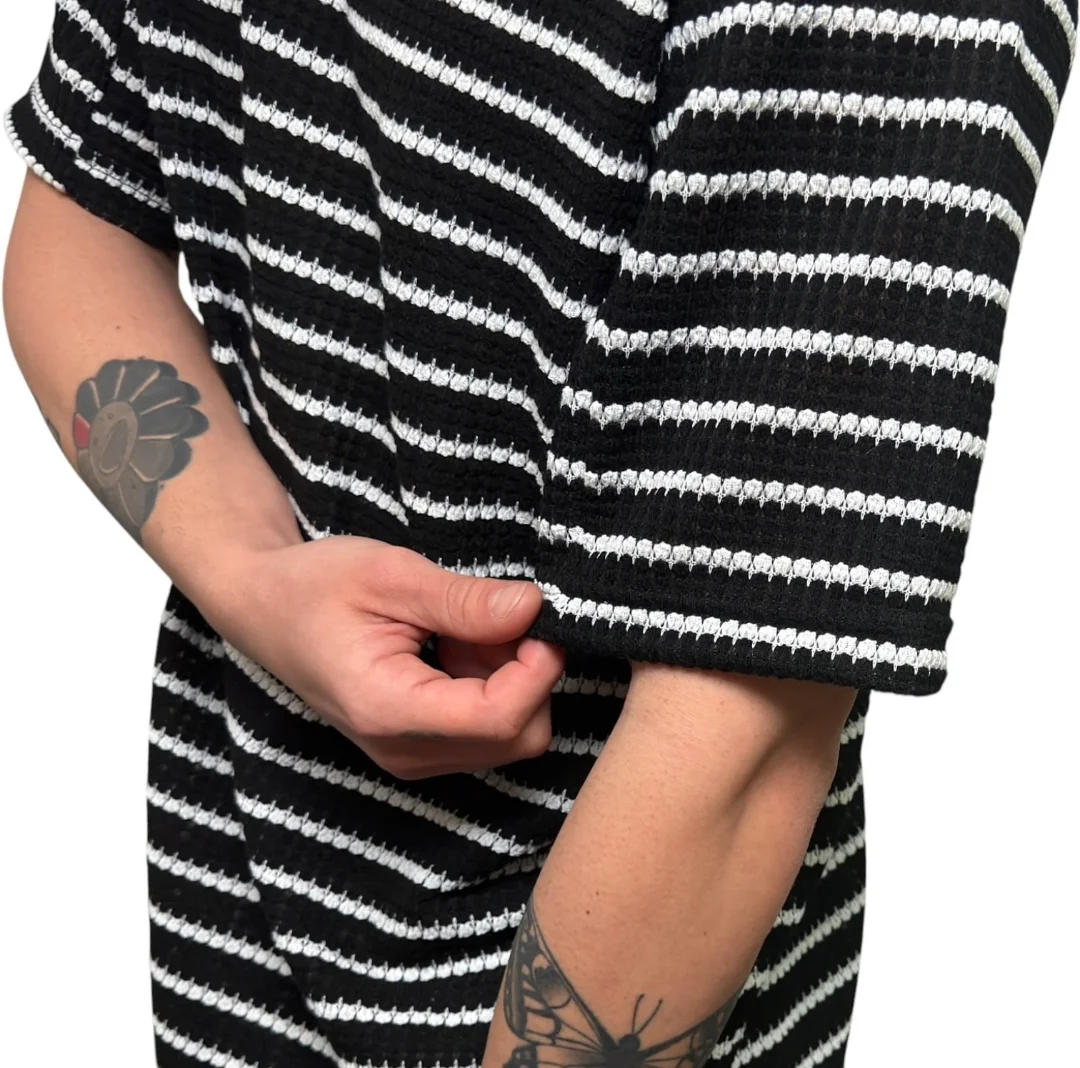 Conjunto Crochet Rallado Negro/blanco - Imagen 5