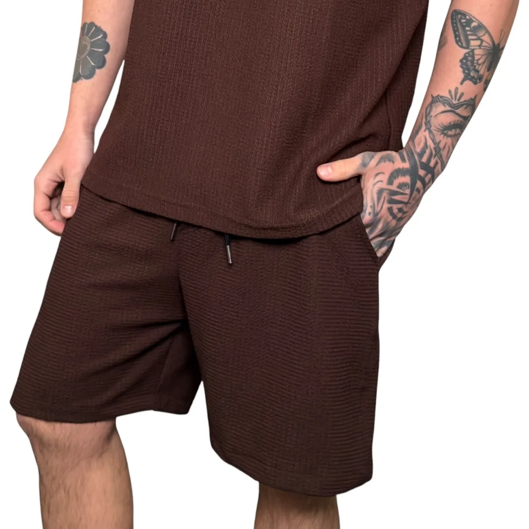 Conjunto Hawaii Liso Chocolate - Imagen 5