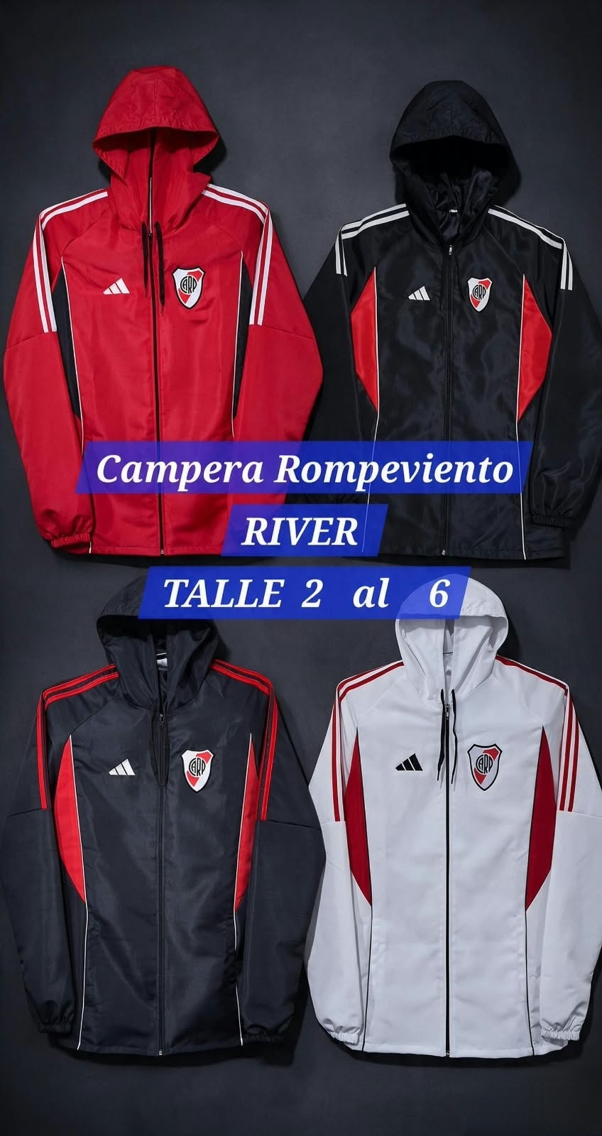Camperas Deportivas Bordadas River - Imagen 2