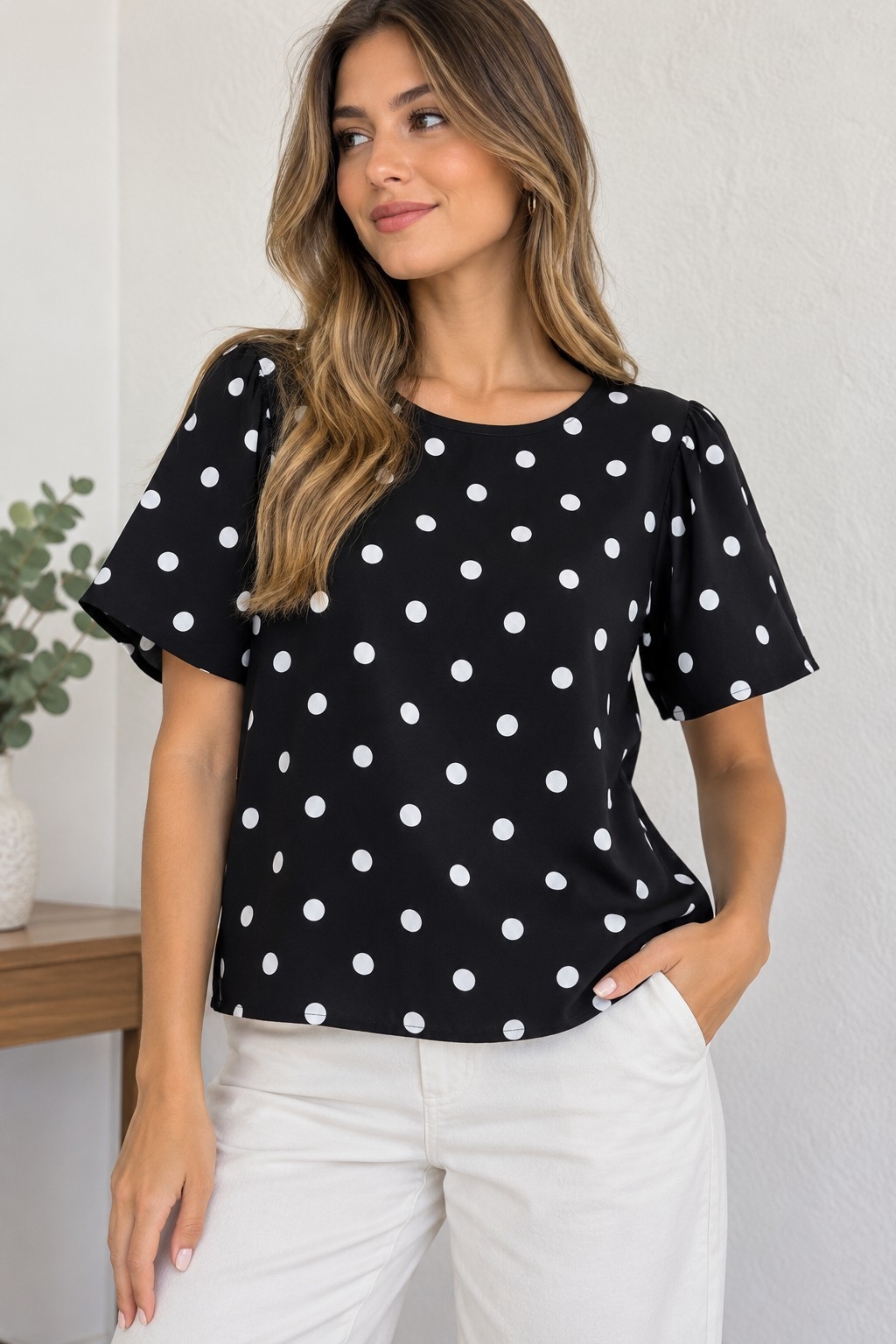 Blusa Lino C/lunares Elsa - Imagen 2