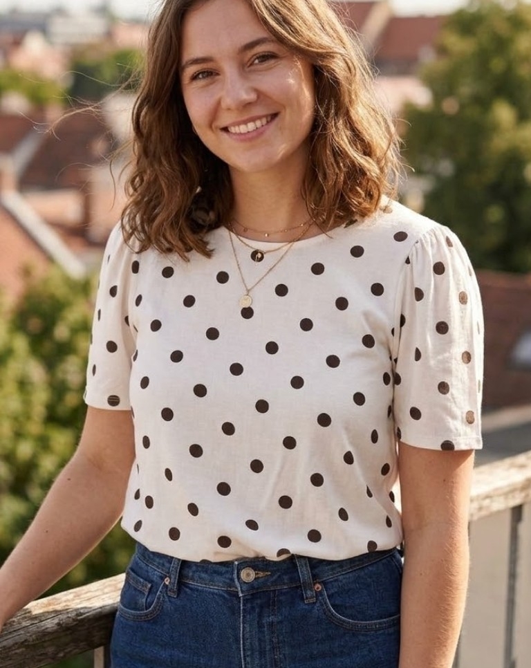 Blusa Lino C/lunares Elsa - Imagen 3