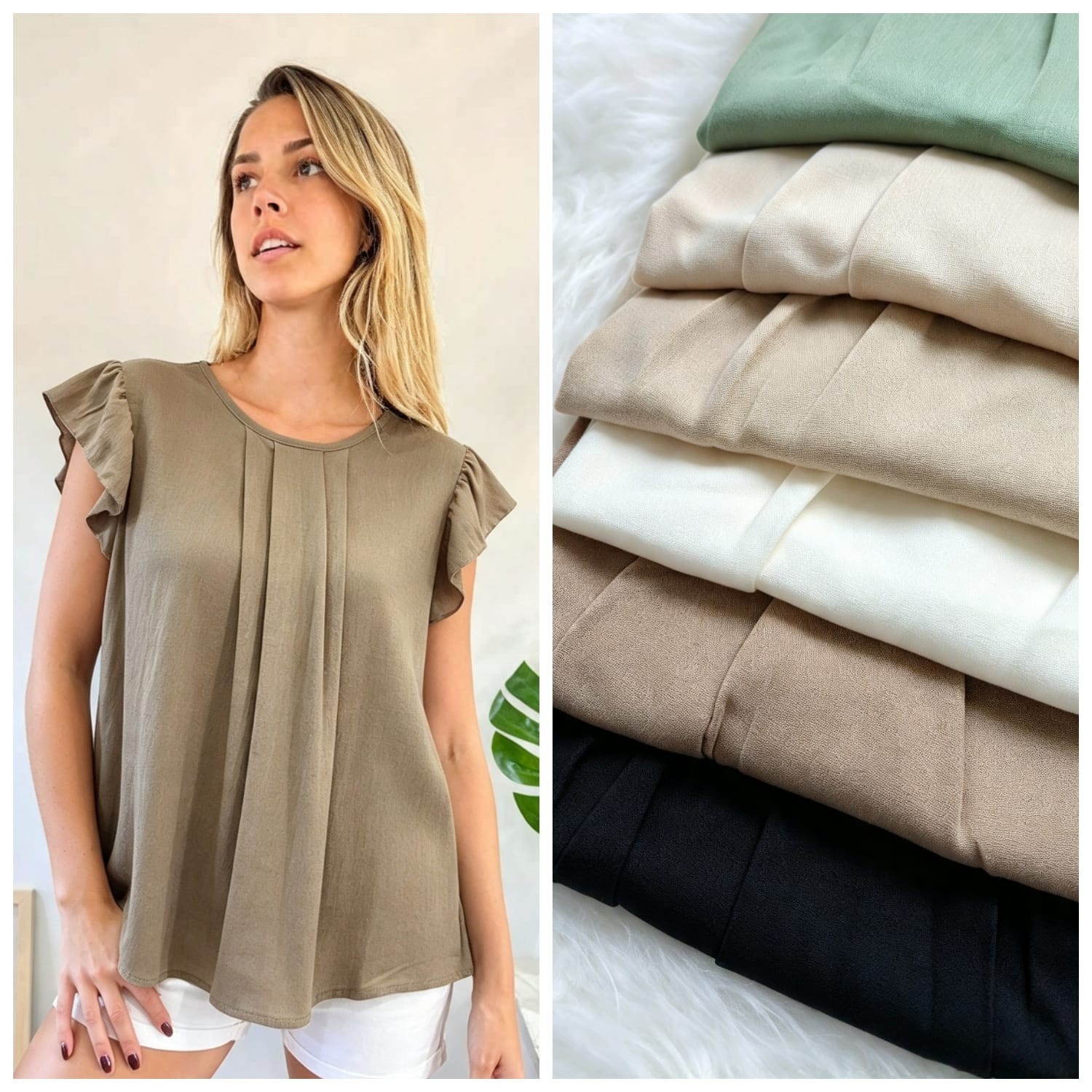 Musculosa Lino Volado - Imagen 2