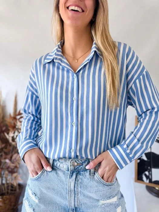 Camisa Rayada Manga Larga