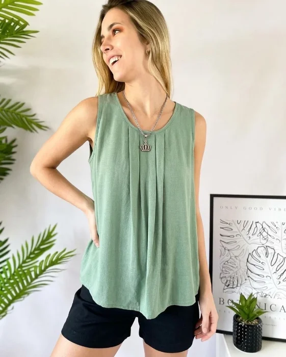 Musculosa Lino Pinza