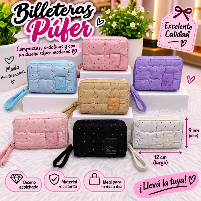 Billetera Puffer 1 Cierre