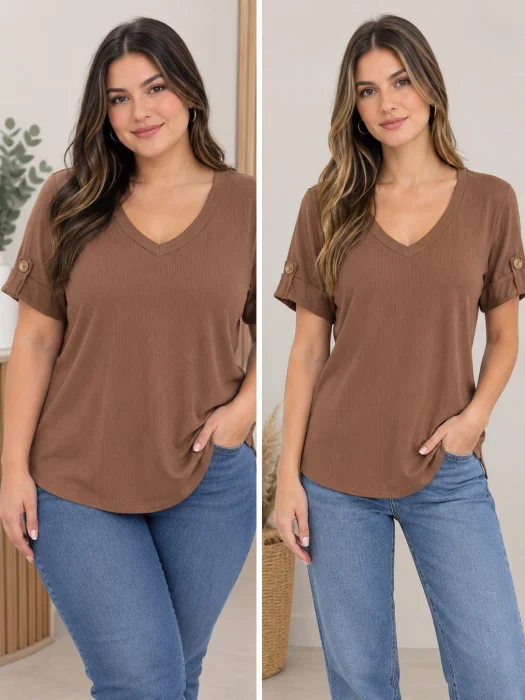 Remera Morley Viscosa C/boton