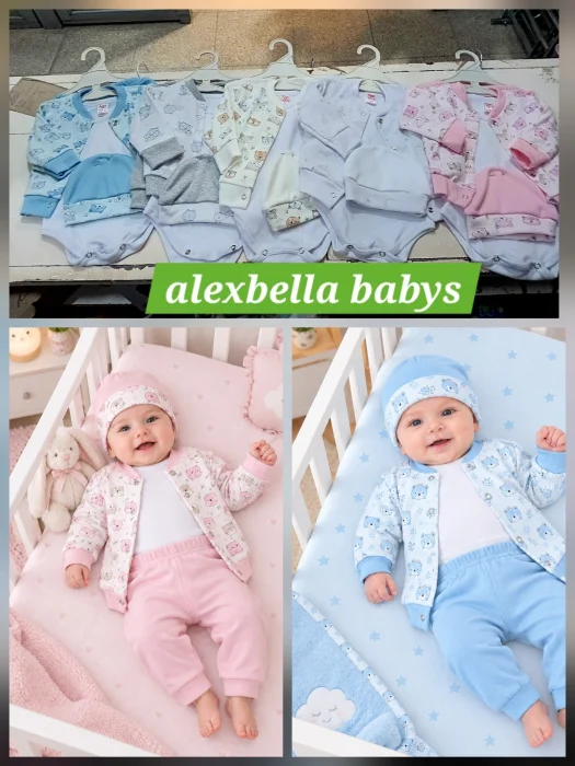 Conjunto Body de 4 Piezas en Algodon