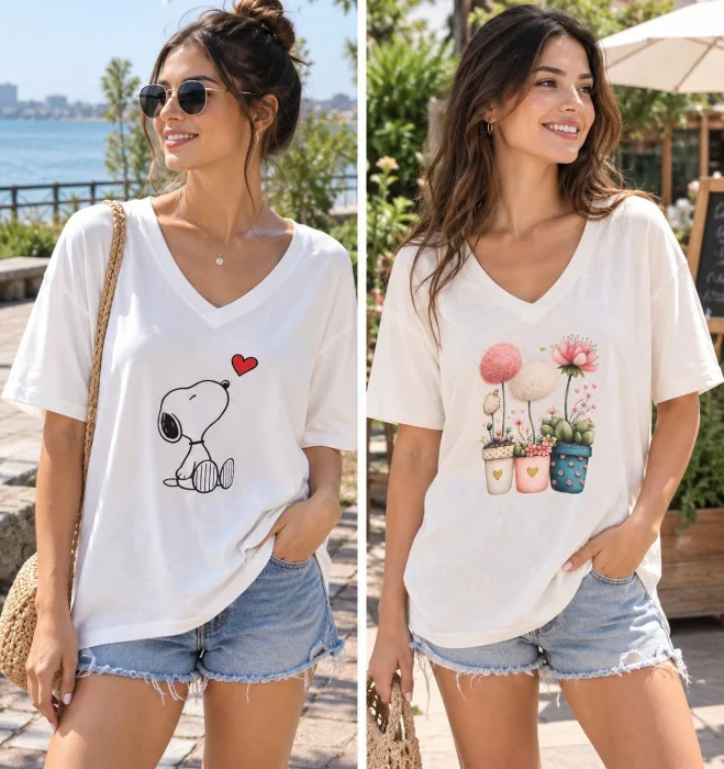 Remera Algodon C/v
