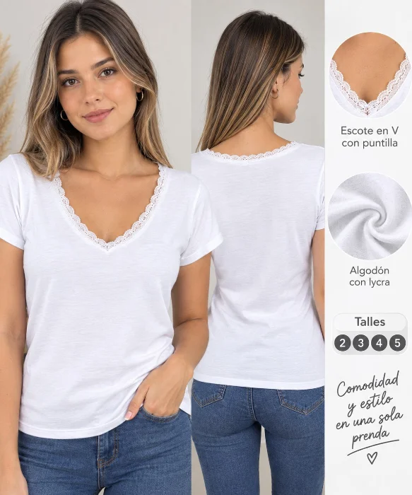Remera Algodón C/lycra
