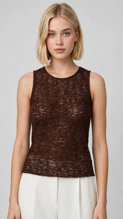 Art1938 Musculosa Texturada C/brillo