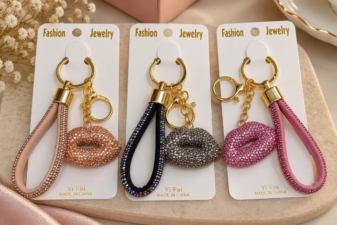 Llaveros Charms Labio Strass - Imagen 2