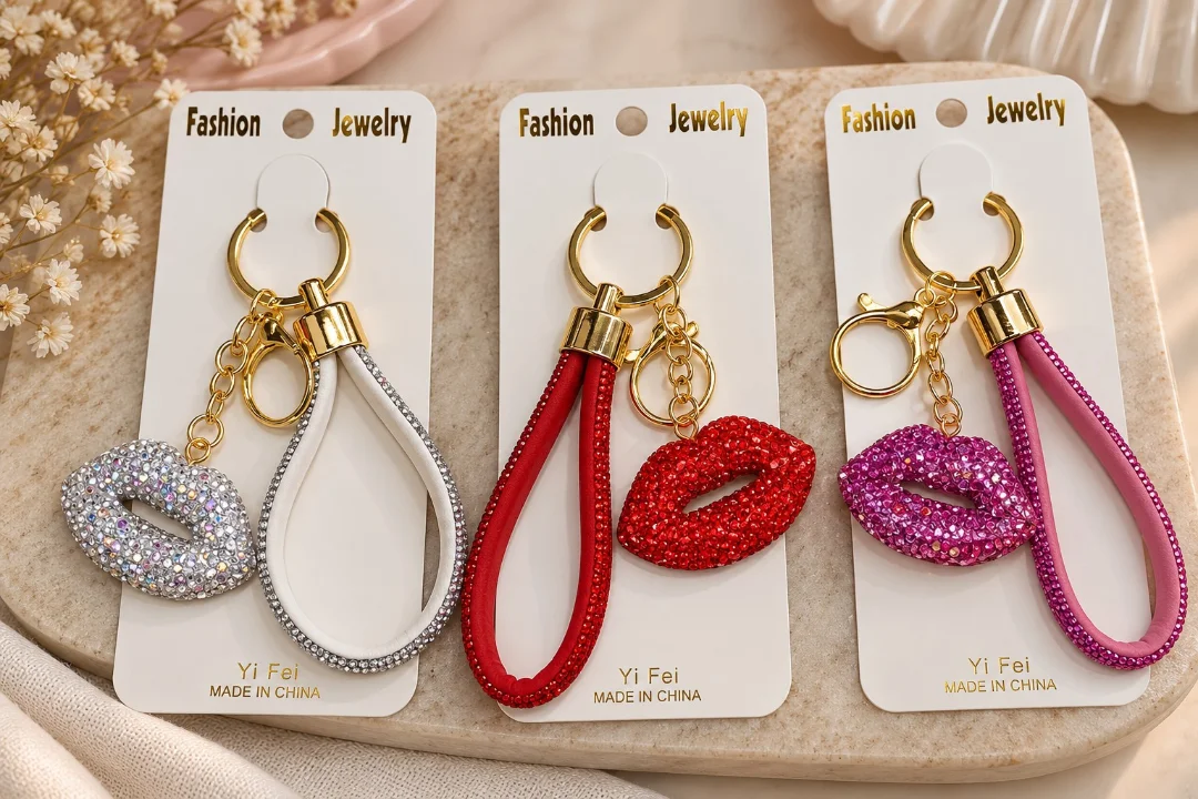 Llaveros Charms Labio Strass - Imagen 3