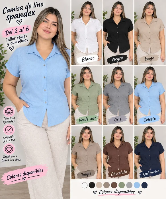 Camisa de Lino Spandex