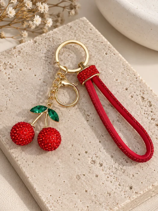 Llavero Charms Strass Cereza