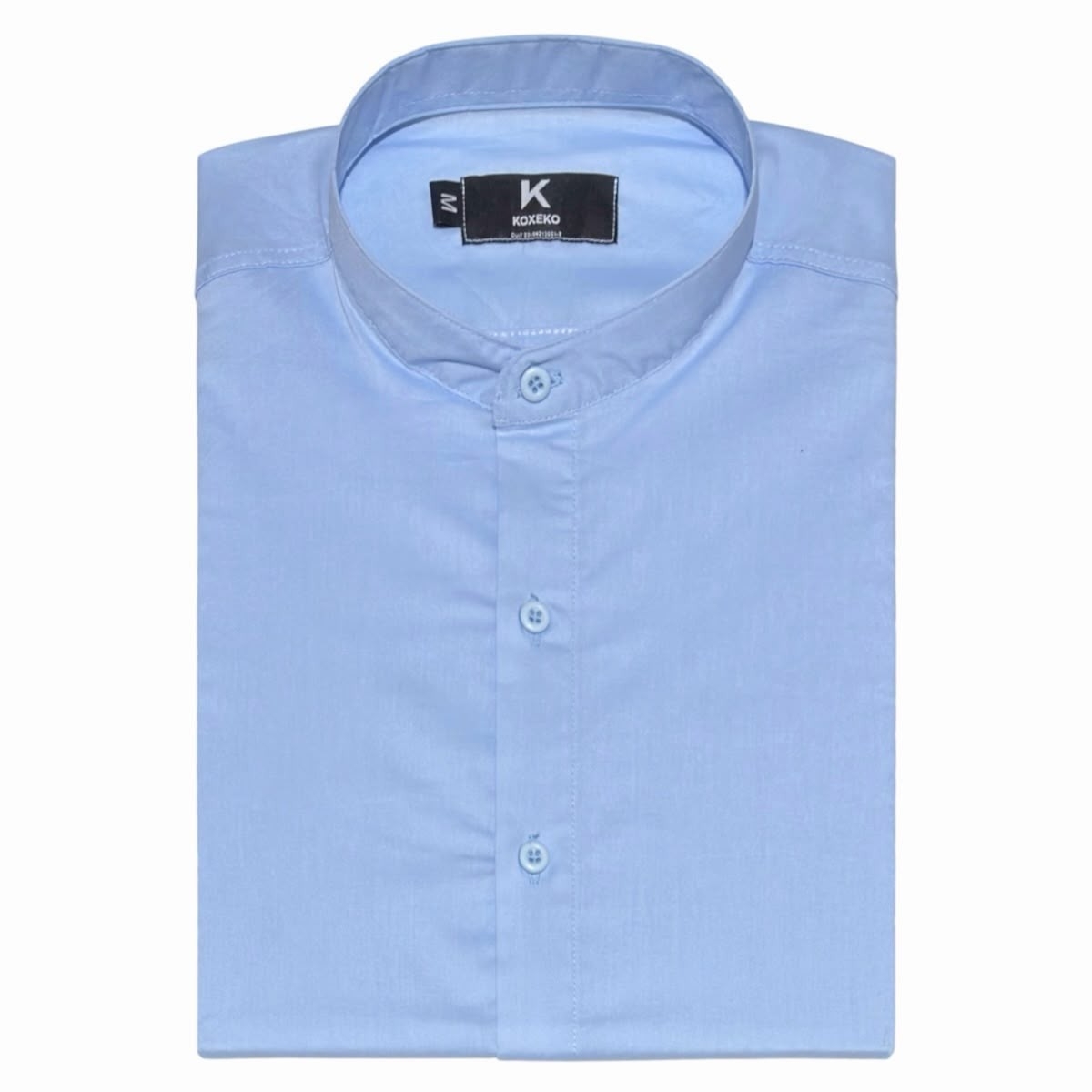 Camisa Liso Elastizado Slim Fit Cuello Mao - Imagen 3