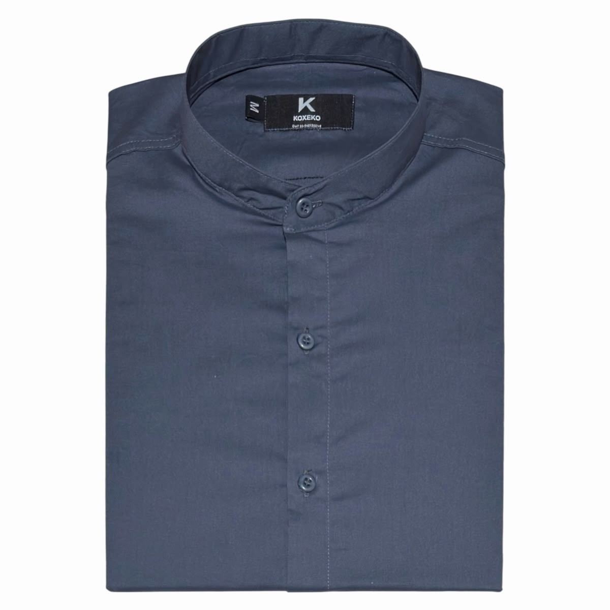 Camisa Liso Elastizado Slim Fit Cuello Mao - Imagen 4
