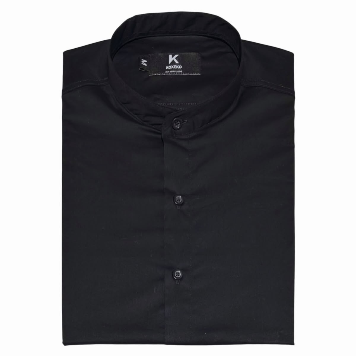 Camisa Liso Elastizado Slim Fit Cuello Mao - Imagen 8