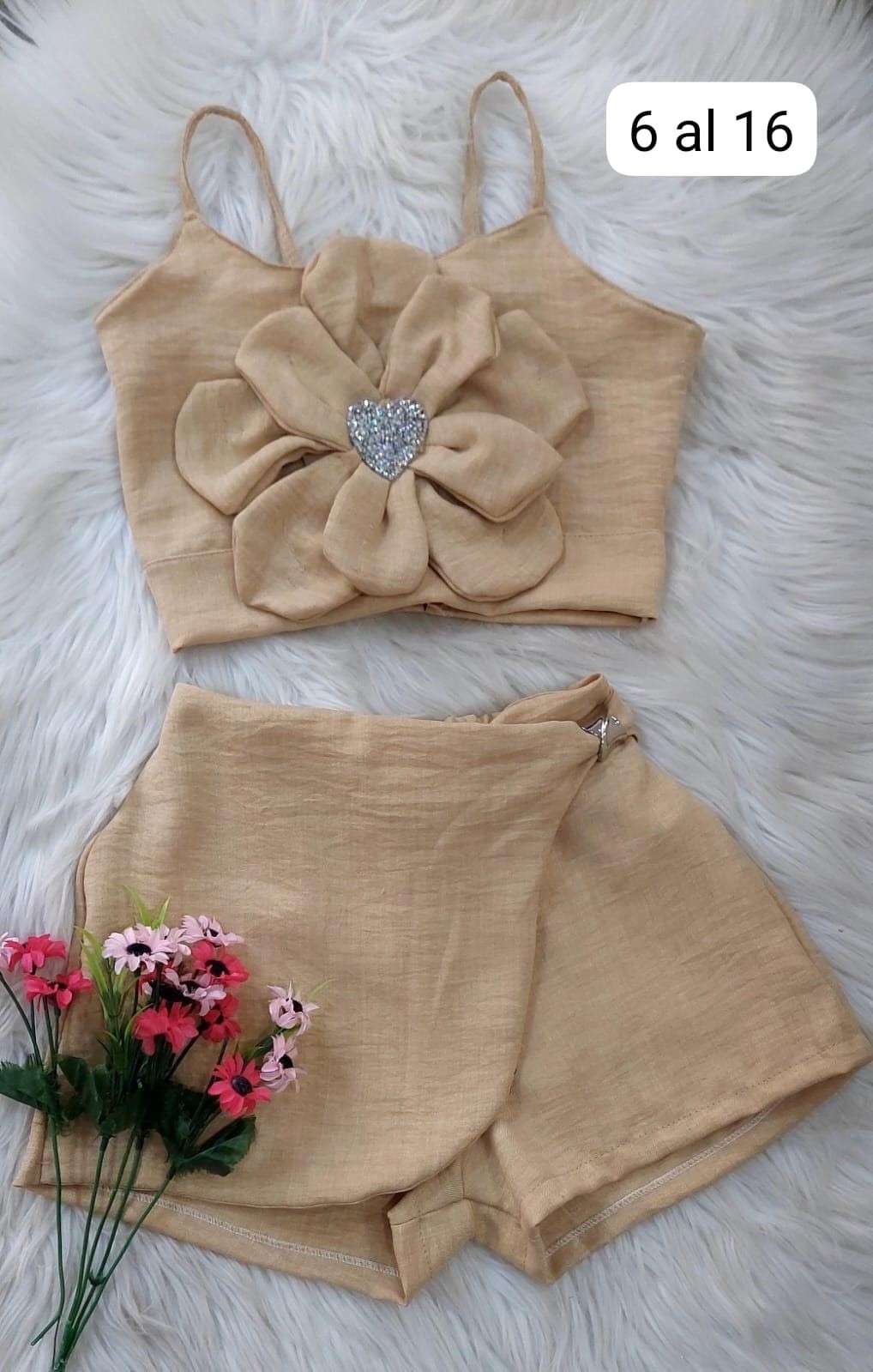 Conjuntos Flor Shortpollera - Imagen 2