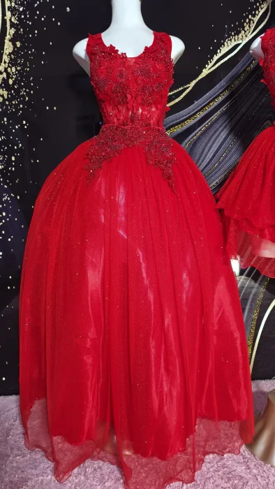 Vestido 2 Piezas Musculosa en Rojo