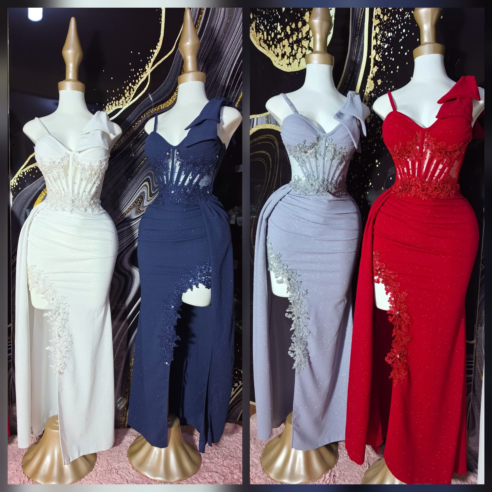 Vestido Sirena Bordado - Imagen 2