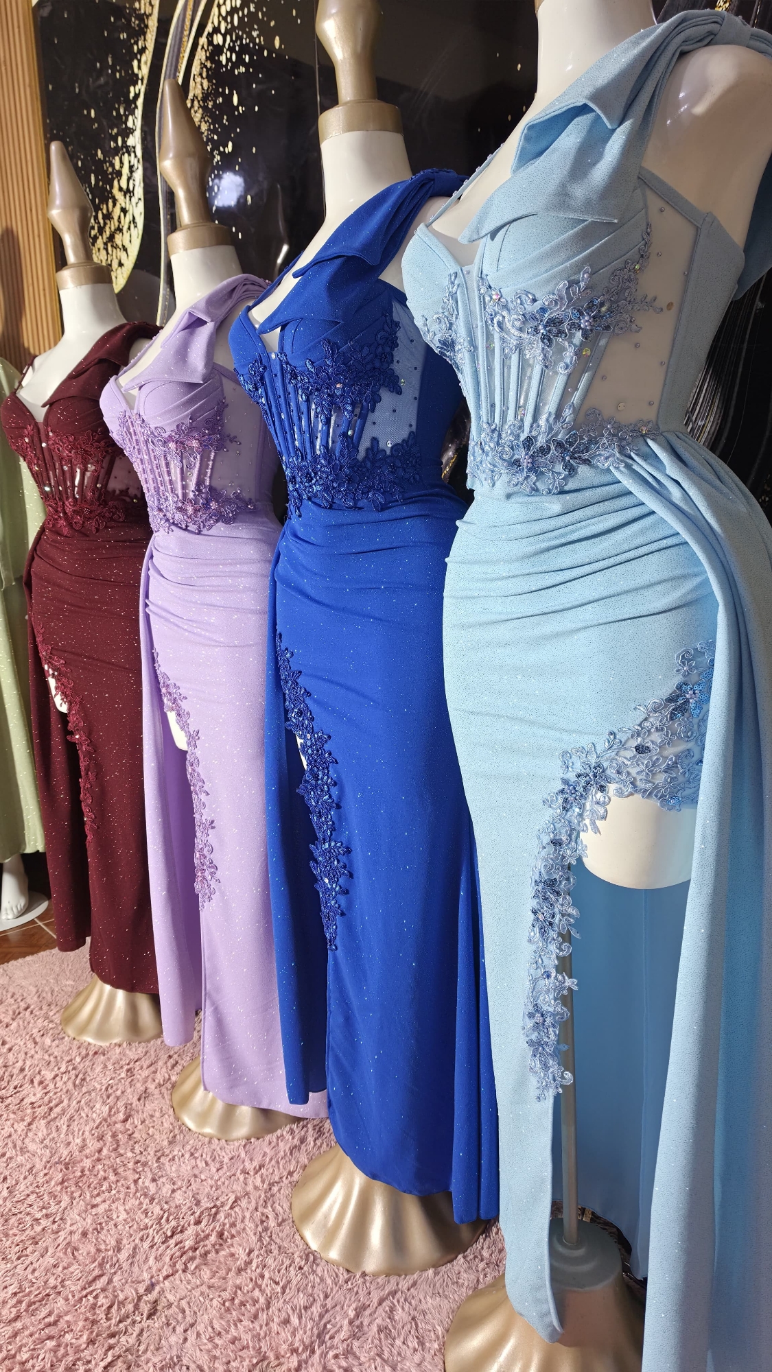 Vestido Sirena Bordado - Imagen 3