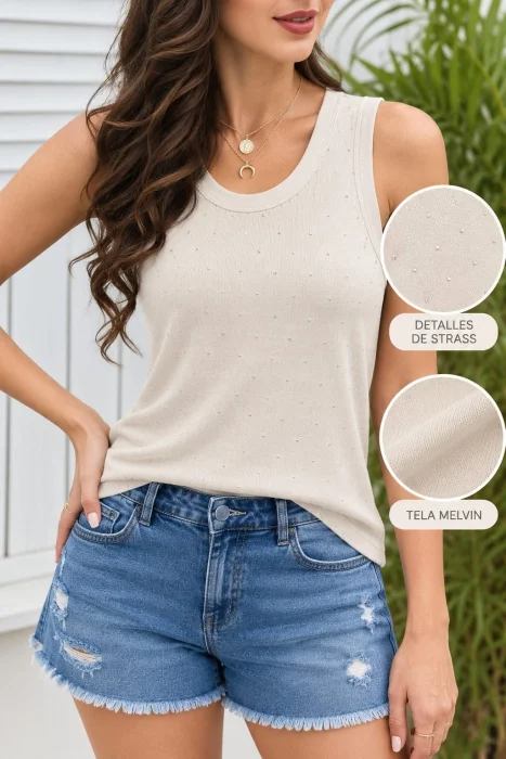 Musculosa Strass