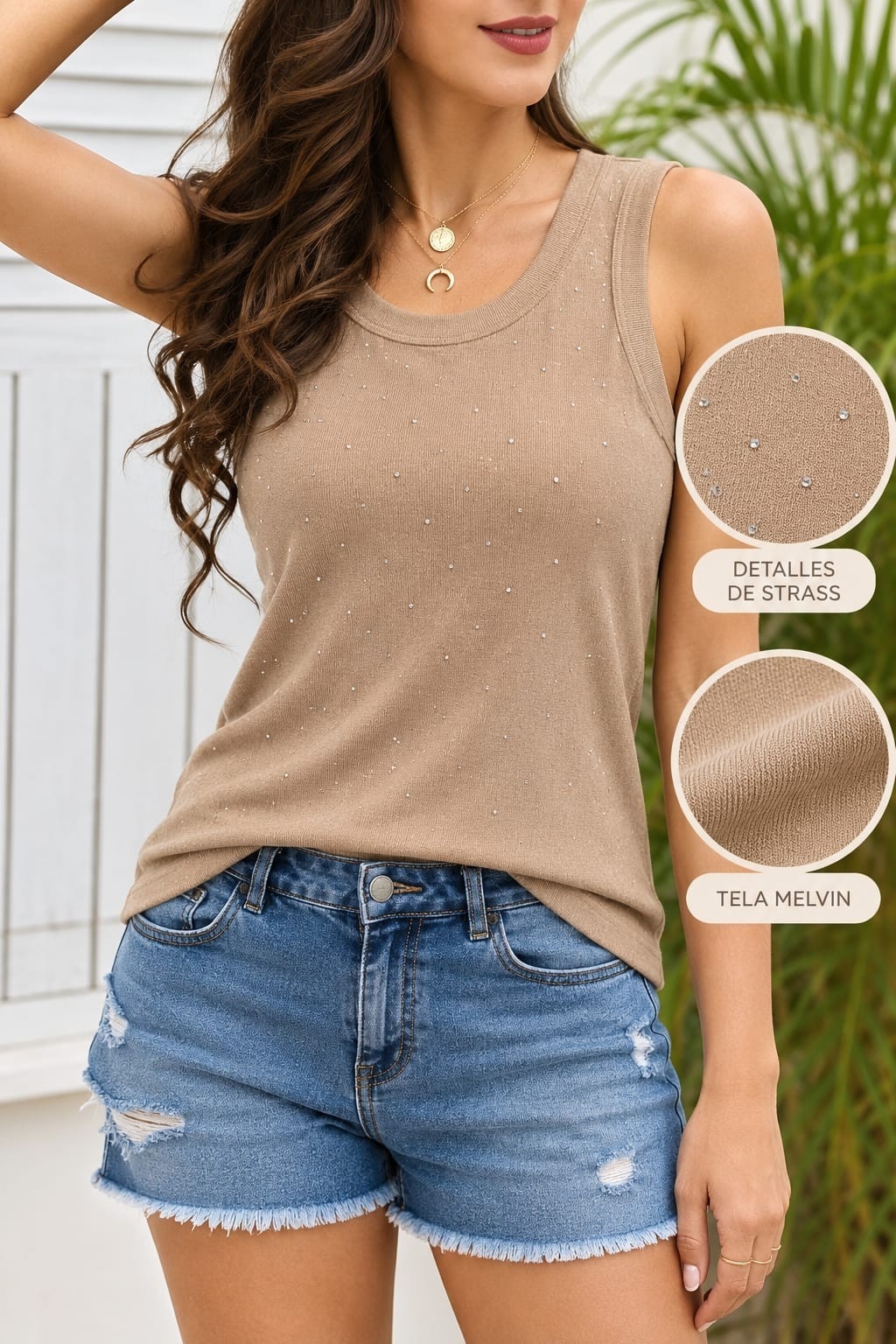 Musculosa Strass - Imagen 2
